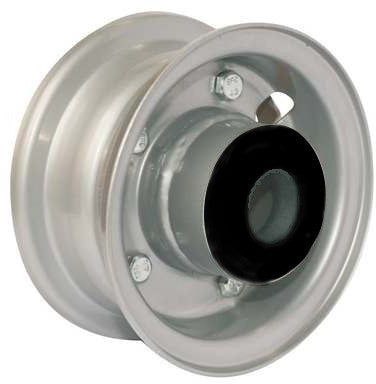 4"x45mm 2-Pc Steel Rim, 2" Bore, 81mm Hub Length, 2"x20mm Flange Bearings