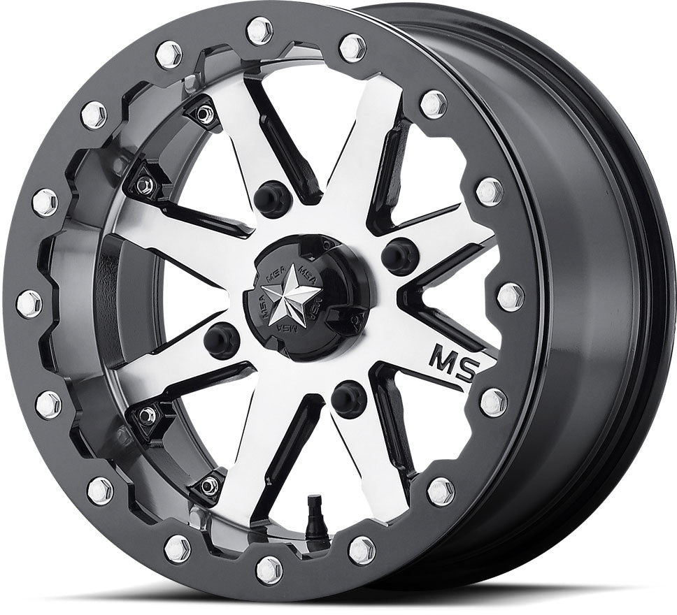 15"x7.00" Alloy Beadlock ATV Rim, 4/137mm PCD, 112.1mm Bore, P0(ET0) M21 LOK, Can-Am, Honda 1000