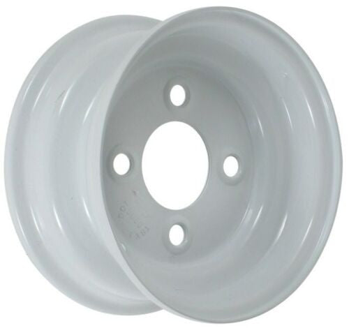 8"x7.00" White Steel Heavy Duty Hydralada Rim 4/4"PCD, 450kg rating