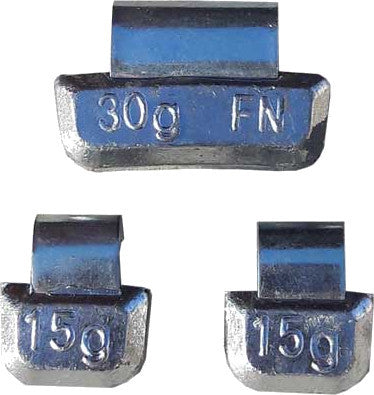BAG OF 100 - 30g Bang-on FN Clip Lead Wheel Weights for Alloy Wheels