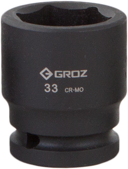 Groz 33mm 3/4" Drive Hex Impact Socket