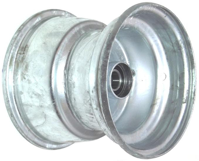 8"x7.00" Galv Rim, 52mm Bore, 85mm Hub Length, 52mm x 25mm Keyed & Plain Bushes + Hubcap (Pre-assembled)