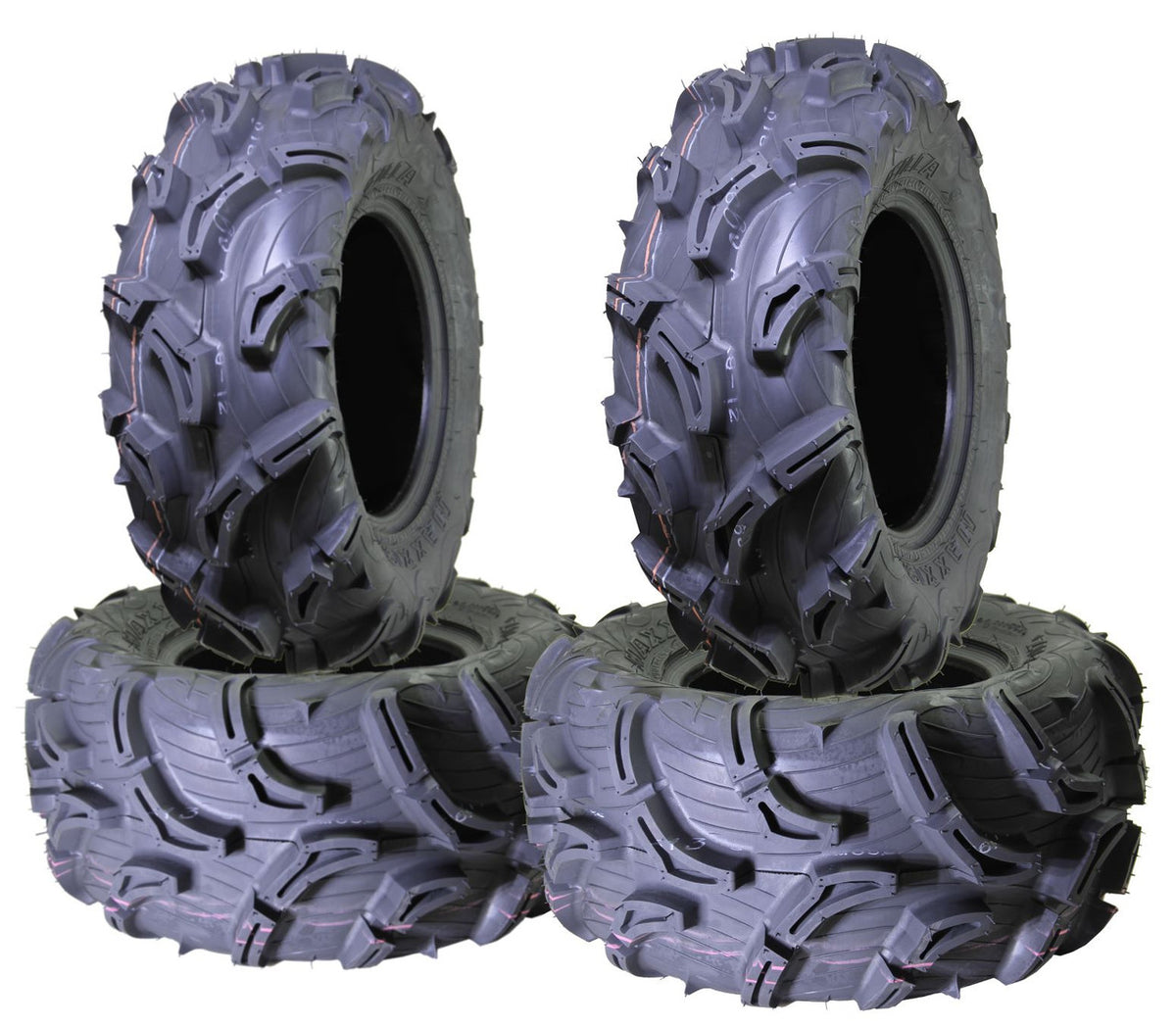 COMBO (2x ea) - 27/10-14 MU01+ & 27/12-14 MU02+ 6PR Maxxis Zilla ATV Tyres - 30mm Deep Tread