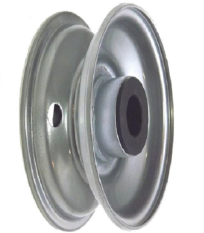 8"x65mm Steel Rim, 2" Bore, 77mm Hub Length, 2" x ¾" Nylon Bushes