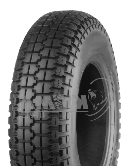 ASSEMBLY - 8"x65mm Steel Rim, 350-8 4PR K213B HS Block Tyre, ¾" Bushes