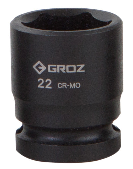 Groz 22mm 1/2" Drive Hex Impact Socket