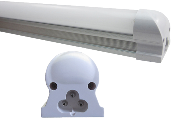 22W 4' (1.2m) LED Tube Integrated Fitting with Mounting Kit - Clear Lens