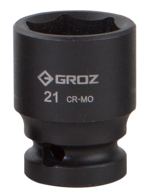 Groz 21mm 1/2" Drive Hex Impact Socket