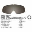 SAMPLE PICTURE - Oakley MX Dark Grey traditional lens - for Crowbar (OA-01-389), O Frame 2.0 (OA-101-357-002), Proven (OA-01-291), O Frame MX (OA-01-390), L Frame (OA-01-299) and XS O Frame (OA-01-296) goggles - have a 24% rate of transmission