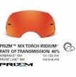 SAMPLE PICTURE - Oakley Prizm MX Torch Iridium lens - for Airbrake (OA-101-133-014) and Front Line (OA-102-516-005) goggles - have a 40% rate of transmission