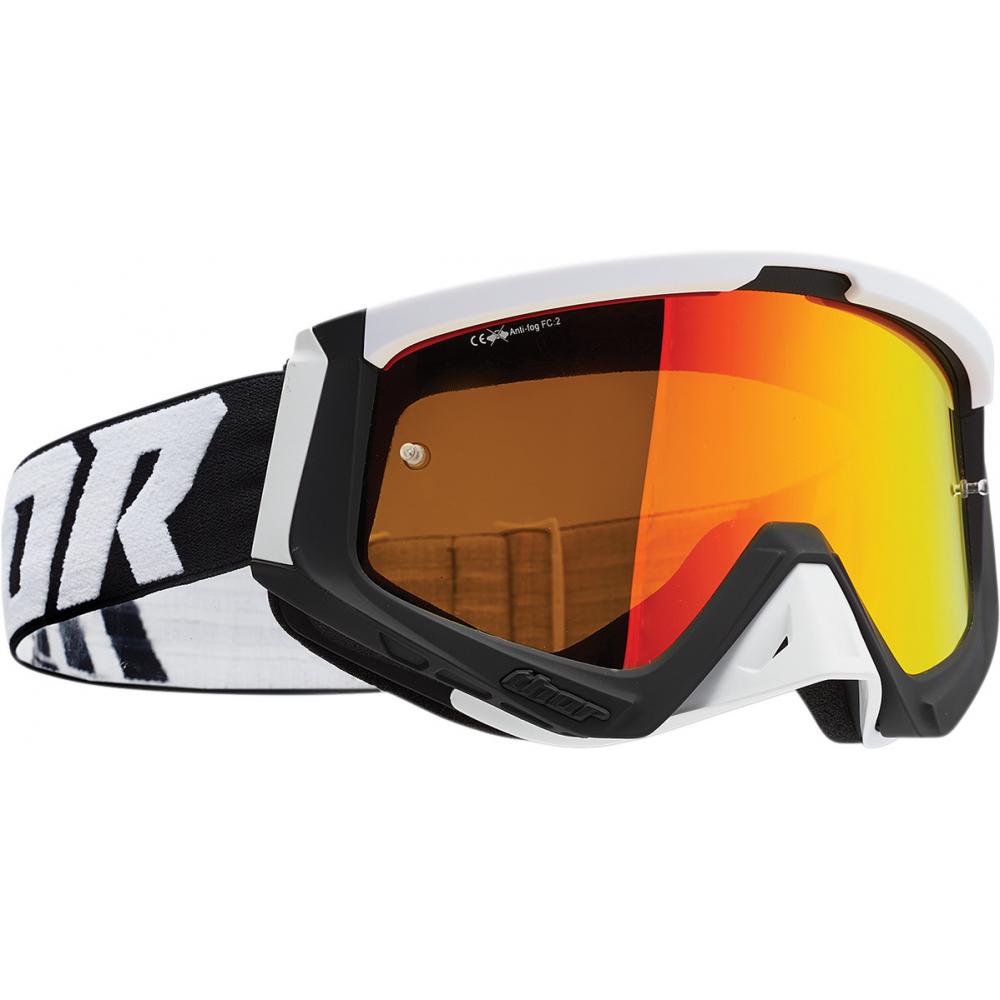 GOGGLES S23 THOR MX SNIPER BLACK WHITE INC SPARE CLEAR LENS