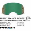 SAMPLE PICTURE - Oakley Prizm MX Jade Iridium lens - for Airbrake (OA-101-133-003), Front Line (OA-102-516-004) and for Mayhem Pro (OA-100-744-009) goggles - have a 34% rate of transmission
