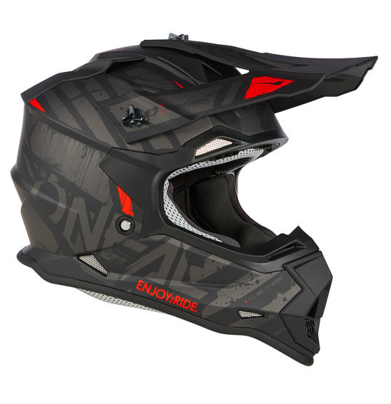 O'Neal 2SRS GLITCH V.23 Helmet - Black/Grey