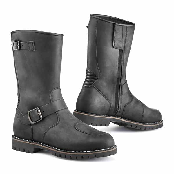 TCX Fuel Waterproof in black - touring riding/custom/vintage look, all weather boot line