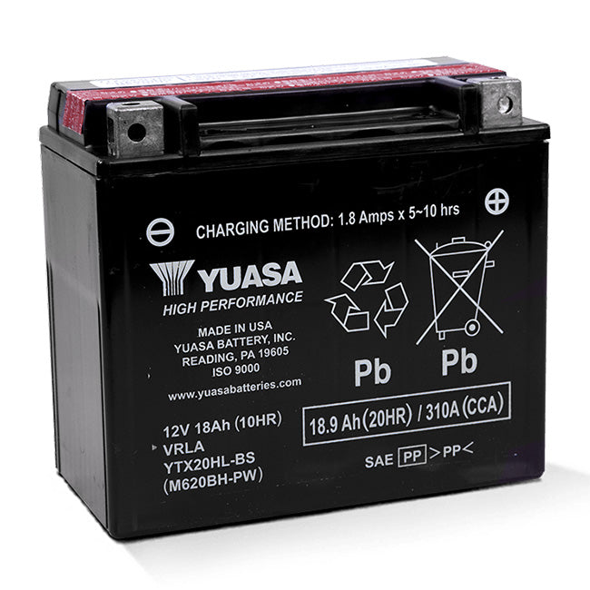 YUASA YTX20HL-BS-PW - Not Factory Activated
