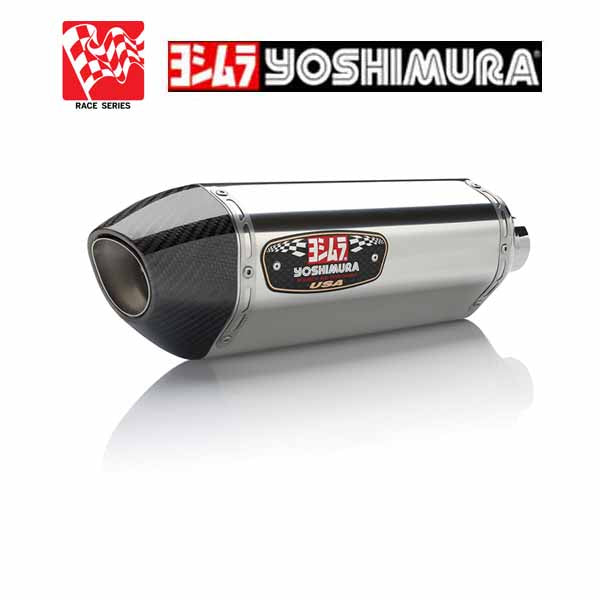Yoshimura Race R-77 stainless/stainless/carbon fibre slip-on with a Works Finish for 2016-2017 Husqvarna 701 Enduro/SM and 2014-2018 KTM 690 Enduro R - YM-19701BD520