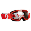 Buzz MX Goggle Red white with Clear lens